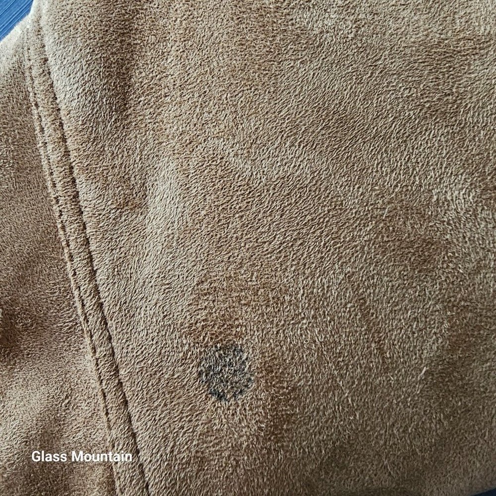 SOLD - Emporio Collection Vintage Men's XL Lined Suede Jacket with Zip Closure - Picture 14 of 14